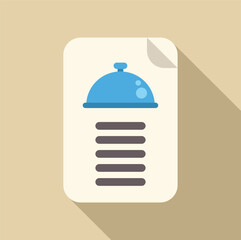 Poster - Restaurant menu icon with a cloche over blank lines, perfect for projects related to food, dining, and restaurants