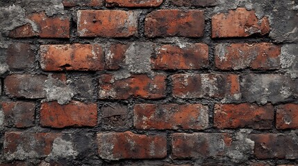 Leinwandbilder - texture pattern of bricks and cement wall in Brazil : Generative AI