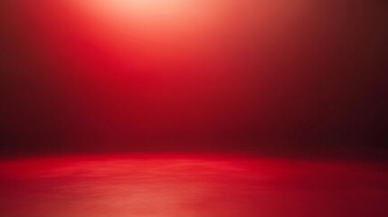 Poster - Red studio gradient background for product placement or website Copy Space horizontal composition : Generative AI