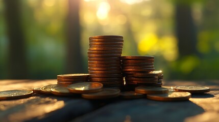 Fototapete - Savings and calculations are the basis of investing to get a worthwhile dividend with minimal risk Basic investment and savings guidelines : Generative AI