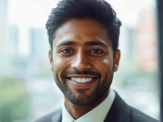 Sticker - Successful Businessman Smiling in Suit