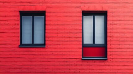 Wall Mural - Red brick house wall building photo taken from a close distance : Generative AI