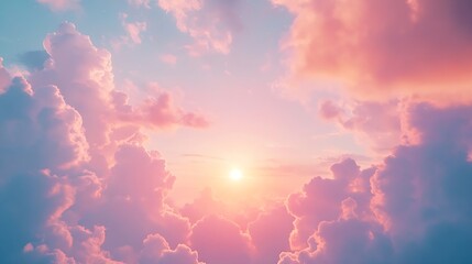 Aufkleber - Beautiful celestial world Sunset or sunrise sky with clouds : Generative AI