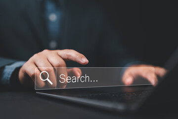 Leinwandbilder - SEO search engine optimization concept, Marketing ranking traffic website, internet technology for business company.