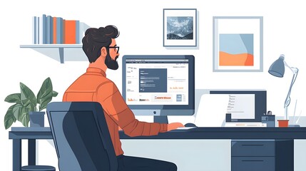 Wall Mural - a flat design of a digital poster that looks sharp when printed at different sizes