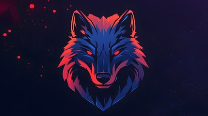 Wall Mural - a flat design of a gaming logo that looks sharp on both large banners and small profile pictures