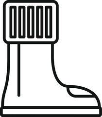Poster - rubber boots protecting from rain outline icon representing protection and safety