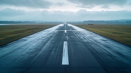 Poster - empty runway : Generative AI