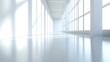 © Generative AI - Abstract blurred modern workspace background white indoor interior office or hospital with window and the light with copy space Blurry backgrounds for advertising and business presenta : Generative AI