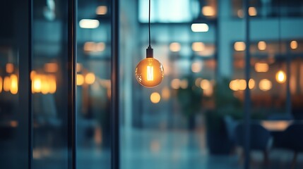 Poster - Beautiful blurred background of a light modern office High quality photo : Generative AI