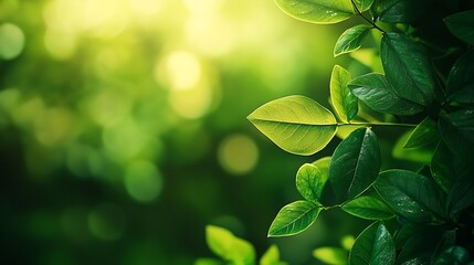 Aufkleber - Abstract background nature view with copy space using as background natural landscapeTextures Leaves cover page fresh wallpaper concept : Generative AI