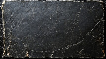 Aufkleber - Old Black Empty Aged Vintage Retro Damaged Paper Cardboard Photo Card Blank Frame Front and Back Side Rough Grunge Shabby Scratched Texture Distressed Overlay Surface for Collage High  : Generative AI