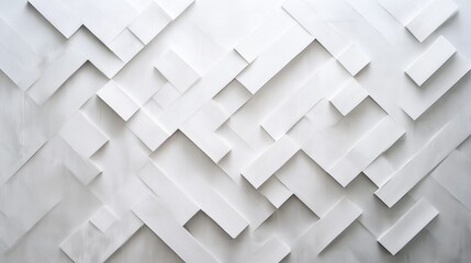Poster - The image is a white background with a lot of white squares. The squares are arranged in a way that creates a sense of depth and texture