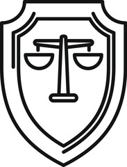 Poster - This simple vector illustration icon represents the concept of law and justice