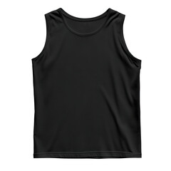 Canvas Print - sleeveless shirt black mockup, white background isolated PNG