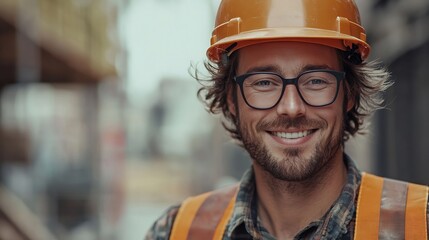 Aufkleber - Helmet is in hands of builder Hardhat for head protection Man builder smiles as he holds out his helmet Construction crew worker Hardhat to avoid accident Builder suggests wearing helm : Generative AI