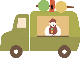 Wall Mural - A kebab brochette truck