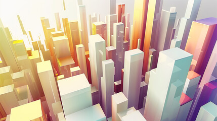 Poster - 3d abstract business background 