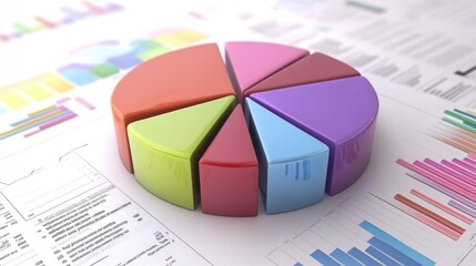 Poster - D Pie Chart Data Analysis Business Report