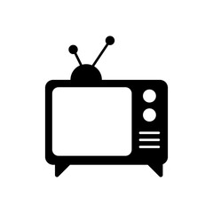 Poster - Tv icon in flat icon, Television sign trendy style illustration for web and app..eps