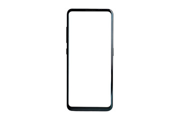 Black Smartphone Frame with White Screen