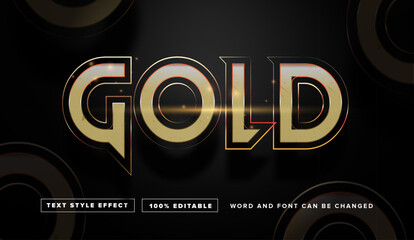 Light Gold Text Style Effect Editable