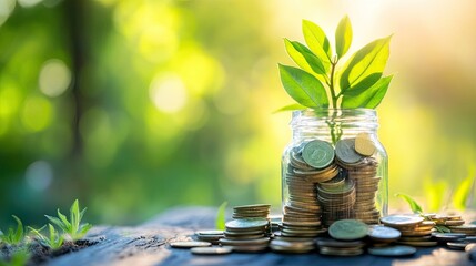 Green Finance Solutions for Eco-Friendly Projects: Depicts financial solutions and investment strategies for funding eco-friendly projects, including green bonds and sustainable investment options.