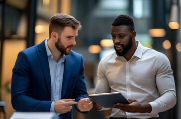 two business men in an office setting