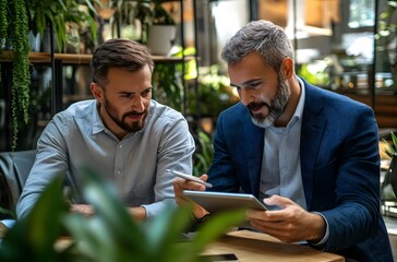 two business men in an office setting