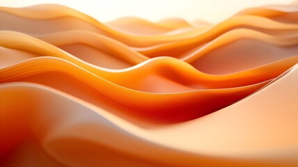 Poster - Captivating Abstract Caramel Waves Composition of Smooth Gradients and Fluid Motions