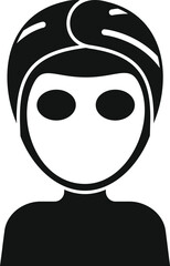 Sticker - Woman wearing a hairdressing cap in a hair salon icon in simple style on a white background