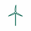 © keystoker - This design features a green wind turbine symbolizing clean energy and sustainability. It promotes awareness of renewable energy solutions for a healthier planet