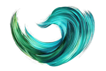 Poster - A vibrant swirl of aqua and green hues representing fluidity and motion, perfect for creative projects and design.