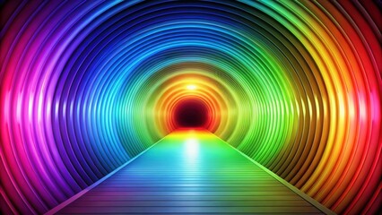 Wall Mural - Rainbow colored spectrum tunnel background , rainbow, colored, spectrum, tunnel, 4k, uhd,background, colorful, vibrant