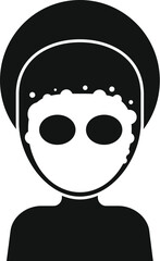 Poster - black simple vector icon for web design, mobile app, ui design and infographic