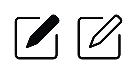 Wall Mural - edit icon set. edit document with pencil icon. pencil icon, sign up icon