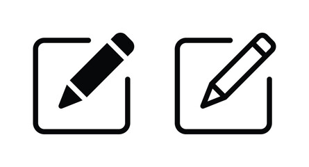 Wall Mural - edit icon set. edit document with pencil icon. pencil icon, sign up icon