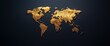 © 2D_Jungle - A gold colored world map with a black background