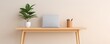 © lnwAI - Minimalist office space with a focus on digital nomad lifestyle, use in line, modern remote work, sleek setup, neutral and calming shades