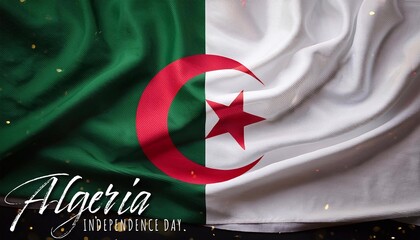 Wall Mural - Happy Algeria Independence Day July 5th Celebration Poster Design