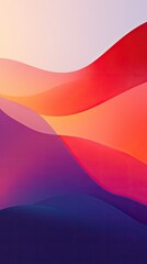 Poster - A vibrant abstract art piece featuring flowing waves of color, blending seamlessly from warm to cool tones, creating a soothing effect.