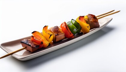 Wall Mural - Yakitori with white background isolated