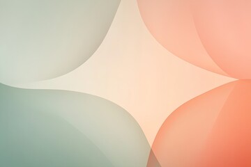 Poster - A soft abstract background featuring curved shapes in pastel colors, perfect for calming designs and modern aesthetics.