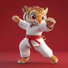 Wall Mural - Karate tiger