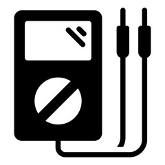 Multimeter tool for electrical testing icon.