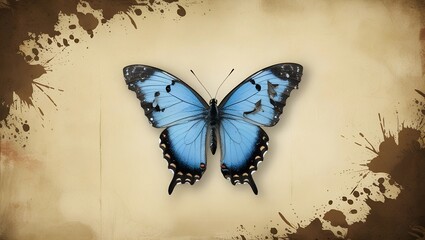 A Blue Butterfly's Artistic Expression