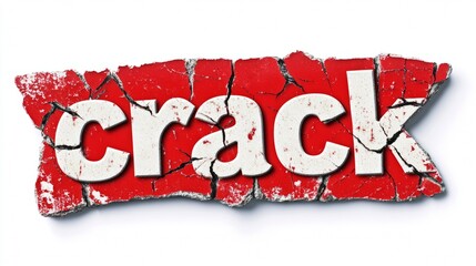 Poster - Crack Slogan on Red Sticker