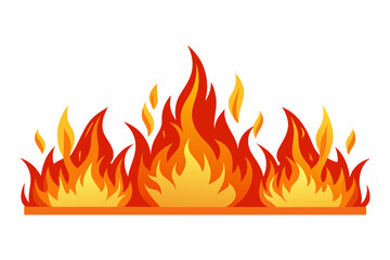 Poster - Burning fire flame vector illustration