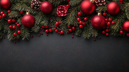 Merry Christmas and Happy New Year festive colorful composition. Christmas background. Xmas banner and holiday poster