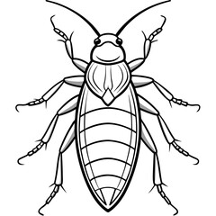 Wall Mural - vector illustration of cockroach